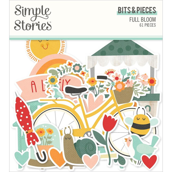 Simple Stories - Bits & Pieces Die-Cuts 61/Pkg - Full Bloom (FUL17017)