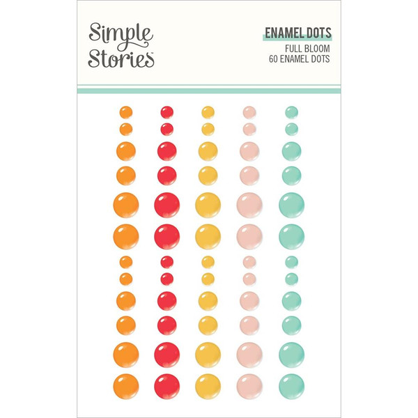 Simple Stories - Enamel Dots Embellishments 60/Pkg - Full Bloom (FUL17024)