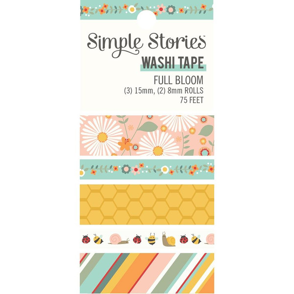 Simple Stories - Washi Tape 5/Pkg - Full Bloom (FUL17025)

