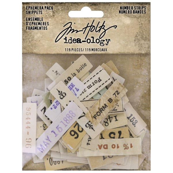 Tim Holtz - Idea-Ology - Ephemera Snippets 119/Pkg - Number Strips (TH94222)