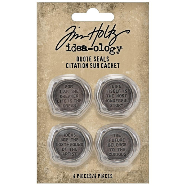 Tim Holtz - Idea-Ology - Metal Quote Seals 4/Pkg (TH94236)