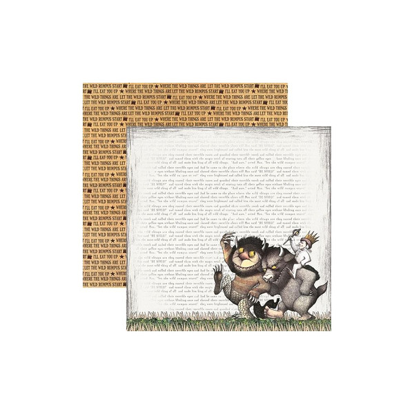 Paper House - Double-Sided Cardstock 12"X12" - Where The Wild Things Are - Let The Wild Rumpus Start (12WILD 2076)