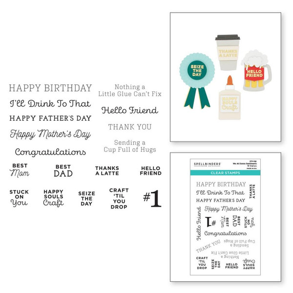 Spellbinders Clear Acrylic Stamps - Happy Dance We All Dance (STP-082)