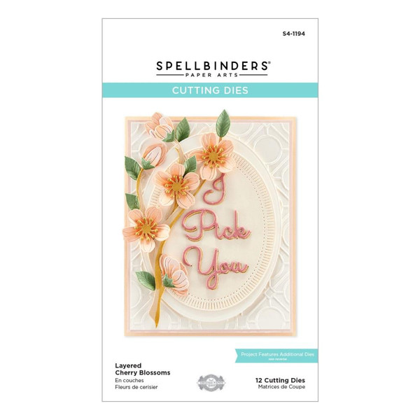 Spellbinders - Etched Dies By Becca Feeken - Cherry Blossoms - Layered Fleur Bouquet (S4-1194)