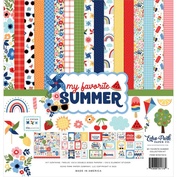 Echo Park - Double Sided Cardstock Collection Kit 12 x 12 - My Favorite Summer (MYS273016)