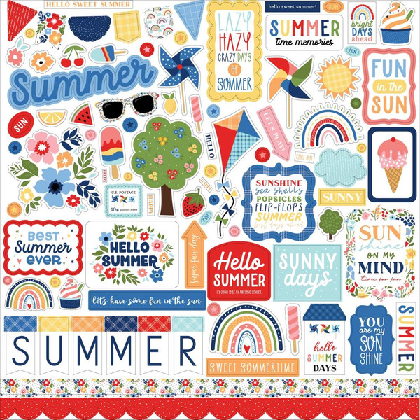 Echo Park - Cardstock Stickers 12"X12" - My Favorite Summer (MYS273014)