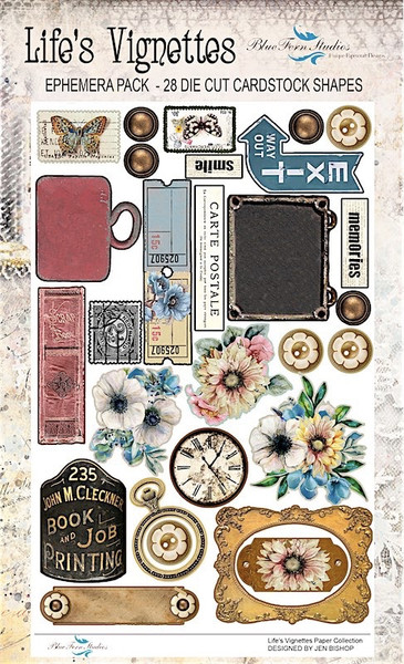 Blue Fern Studios - Ephemera Pack #1 - Life's Vignettes (457135)