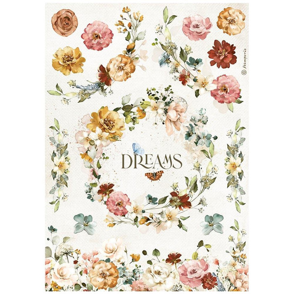 Stamperia - Rice Paper Sheet A4 - Garden of Promises - Dreams (DFSA4693)