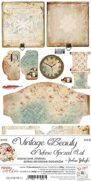 Craft O Clock - Junk Journal Set Mixed Media - Vintage Beauty (CC-F18-VB-11)