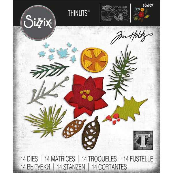 Tim Holtz Sizzix Thinlits Die Set 14/Pkg - Modern Festive (666069)