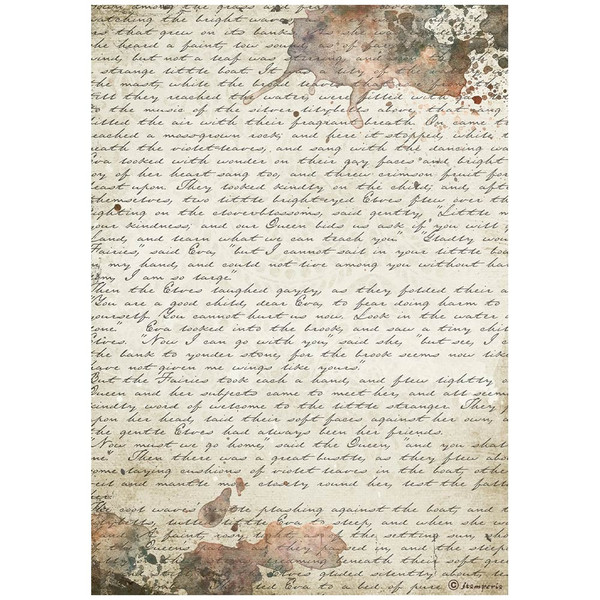 Stamperia - Decoupage Rice Paper A4 - Manuscript, Our Way (DFSA4712)