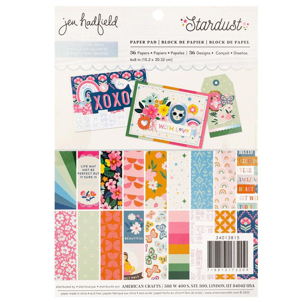 Jen Hadfield - Single-Sided Paper Pad 6"X8" 36/Pkg - Stardust (JH013815)