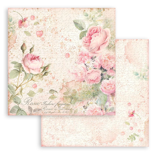 Stamperia - Double-Sided Paper Pad 12"X12" 10/Pkg - Rose Parfum (SBBL125)