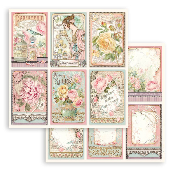 Stamperia - Double-Sided Cardstock 12"X12" - Rose Parfum - Cards (SBB907)