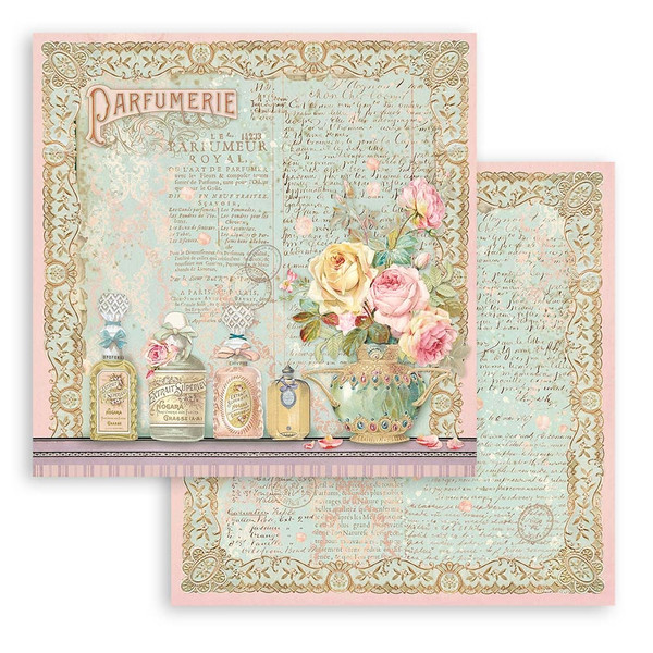 Stamperia - Double-Sided Cardstock 12"X12" - Rose Parfum - Parfumerie (SBB910)