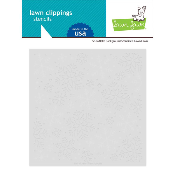 Lawn Fawn - Clippings Stencils - Snowflake Background (LF2710)