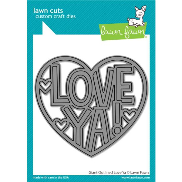 Lawn Fawn - Lawn Cuts Custom Craft Die - Giant Outlined Love Ya (LF3020)