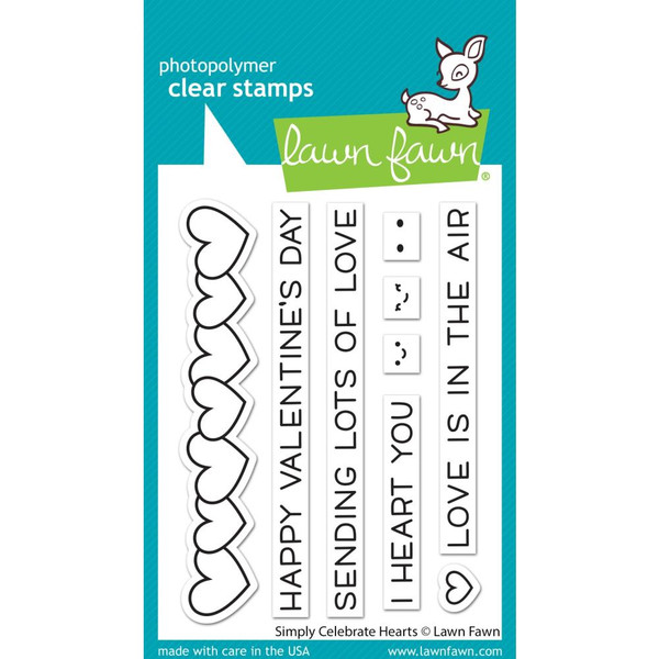 Lawn Fawn - Clear Stamps 3"X4" - Simply Celebrate Hearts (LF2722)