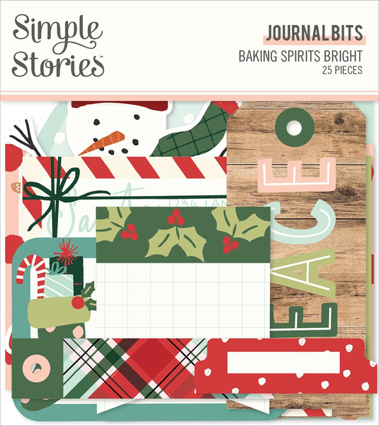 Simple Stories Baking Spirits Bright Bits & Pieces Die-Cuts 24/Pkg - Journal (BAKI8318)