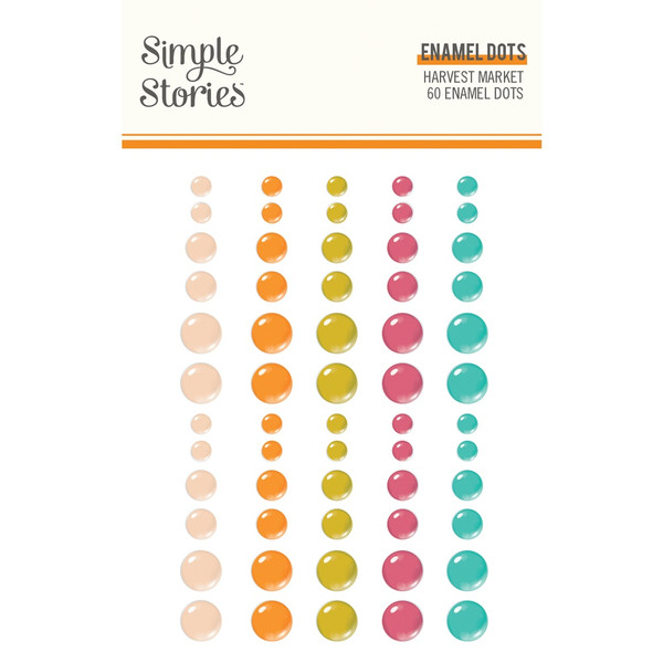 Simple Stories - Enamel Dots 60/Pkg - Harvest Market (HRV18723)