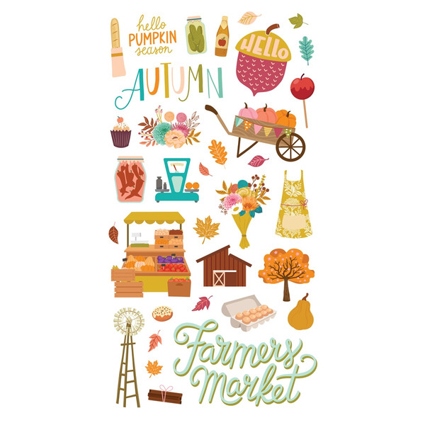 Simple Stories - Chipboard Stickers 6x12 - Harvest Market (HRV18716) 