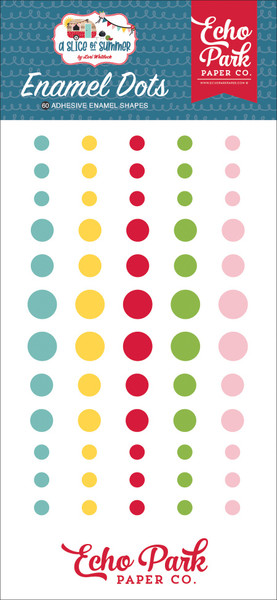 Echo Park Adhesive Enamel Dots 60/Pkg - A Slice Of Summer (OS241028)