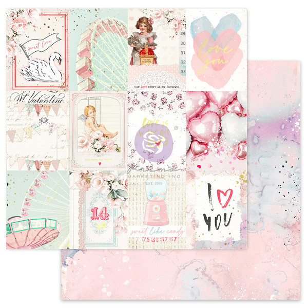 Prima - Love Notes - Double-Sided Cardstock 12"X12" - Pinky Promise (LONO12 99308)