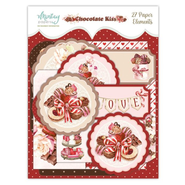 Mintay - Paper Elements Ephemera 27 pcs - Chocolate Kiss (MT-KIS-LSCE)