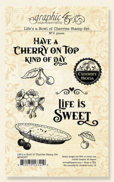 Graphic 45 - Life's A Bowl Of Cherries - Stamp Set (G4502587)