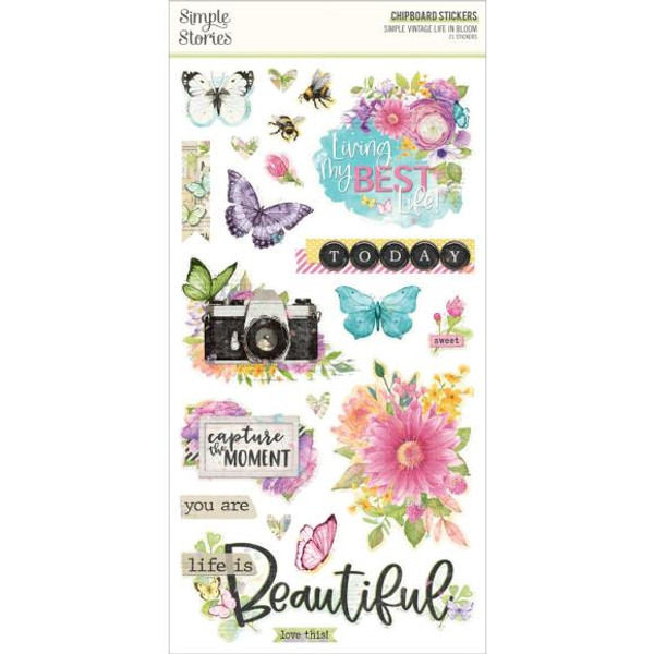 Simple Stories - Simple Vintage Life In Bloom - Chipboard Stickers 6"X12" (SVL19728)