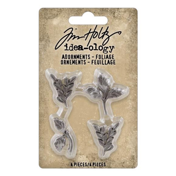 Tim Holtz - Idea-Ology Metal Adornments Foliage 4/Pkg (TH94311)