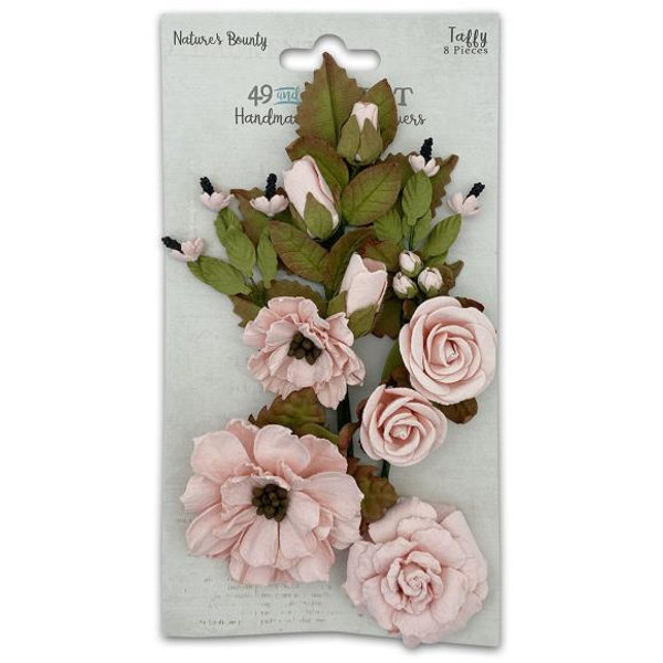 49 and Market - Nature's Bounty Paper Flowers - 8/Pkg - Taffy (NB40308)