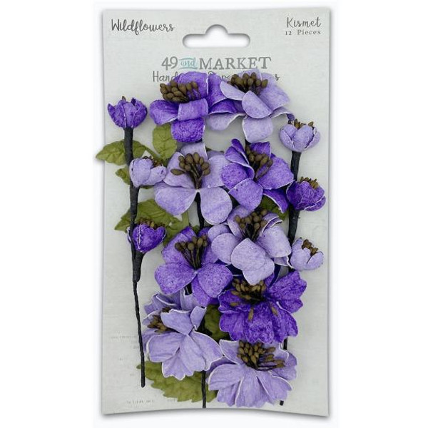 49 and Market - Wildflowers Paper Flowers - 12/Pkg - Kismet (49FMW 40360)