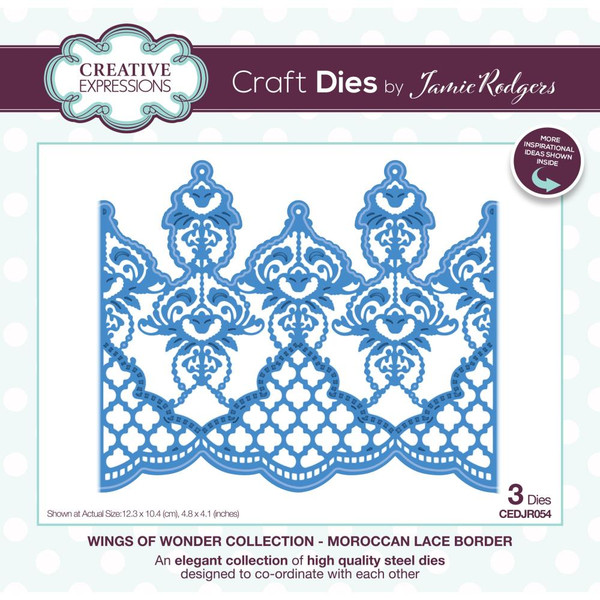 Creative Expressions - Craft Dies By Jamie Rodgers - Wings of Wonder - Moroccan Lace Border (CEDJR054)