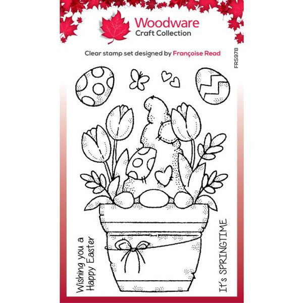 Creative Expressions Woodware Clear Stamps 4"X6" Singles Flower Pot Gnome (FRS978)