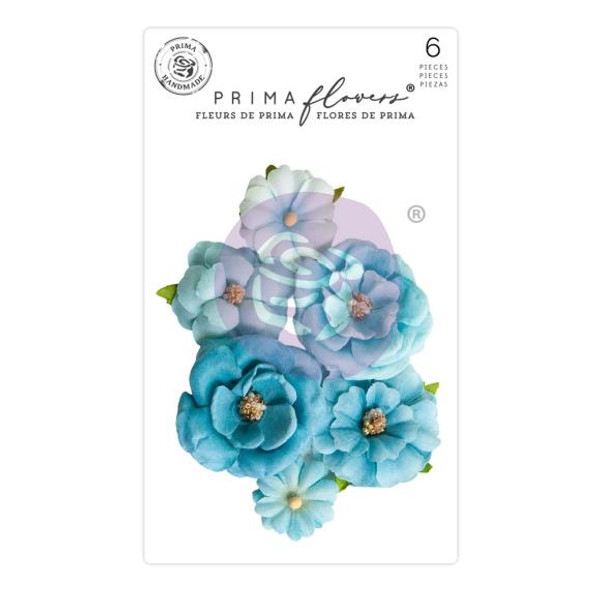 Prima - Mulberry Paper Flowers 6/Pkg - Aquarelle Dreams - Watercolor Dreams (P659684)