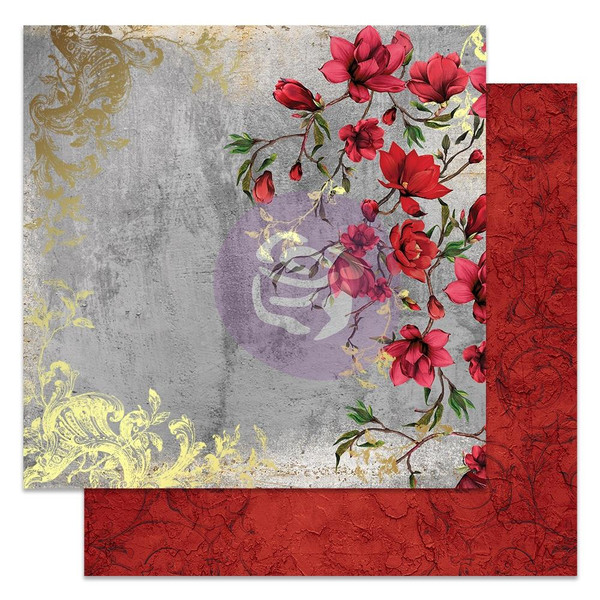 Prima Marketing - Double-Sided Cardstock 12"X12" - Magnolia Rouge - Magnolias In The Patio (MAGN12 50159)