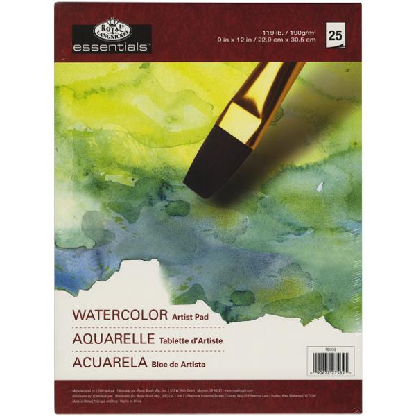 Royal Langnickel -Essentials™ Watercolor Artist Paper Pad 9"X12" (RD352)