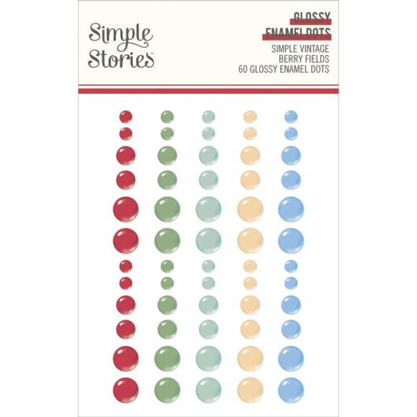 Simple Stories - Simple Vintage Berry Fields - Enamel Dots Embellishments (BER20132)