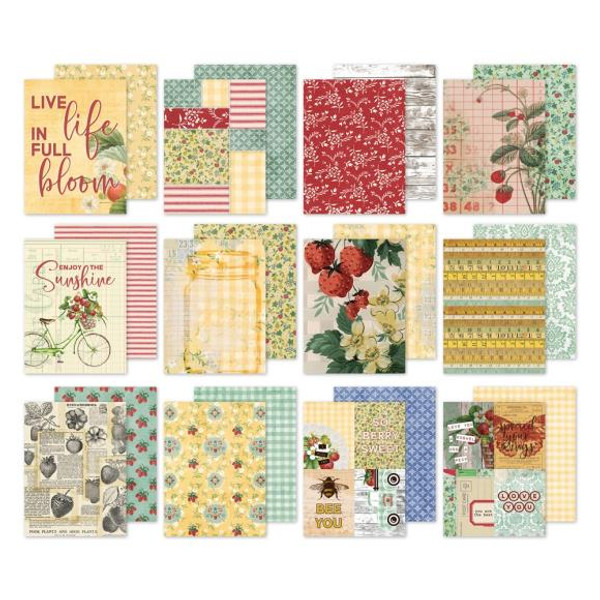 Simple Stories - Double-Sided Paper Pad 6"X8" 24/Pkg - Simple Vintage Berry Fields (BER20119)