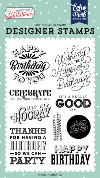 Echo Park Stamps - Birthday Salutations - Happy Birthday To You (IS264041)