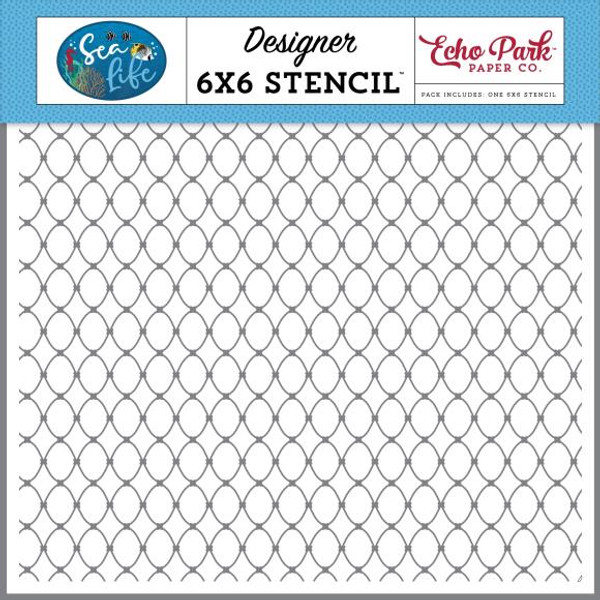 Echo Park Stencil 6"X6" - Sea Life - Fishnet (SL279034)