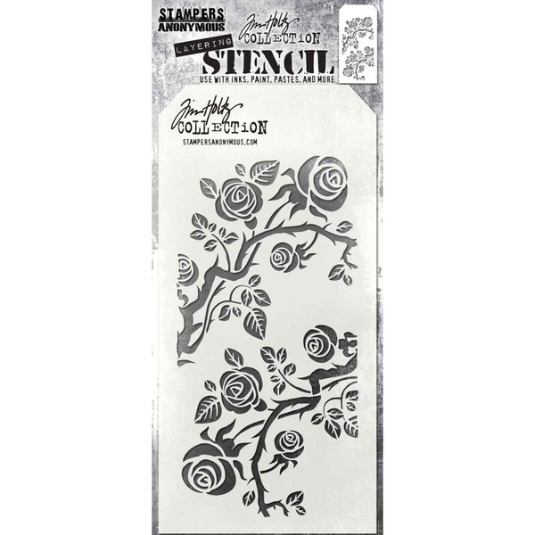 Tim Holtz Stampers Anonymous Layered Stencil 4.125"X8.5" - Thorned (THS 162)