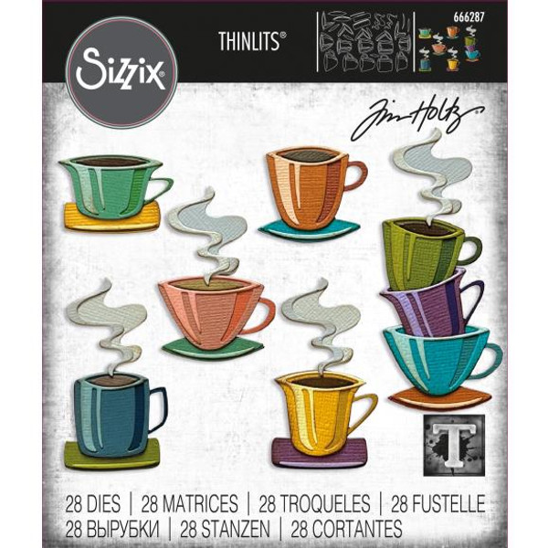 Sizzix By Tim Holtz Thinlits Die Set 28/Pkg - Papercut Cafe (666287)