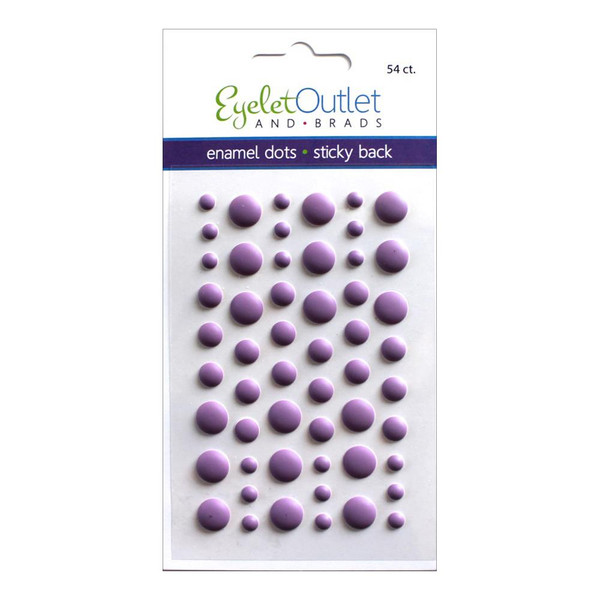 Eyelet Outlet Adhesive - Back Enamel Dots 54/Pkg - Matte Violet (EN54 E20C)