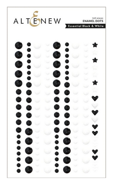 Altenew - Enamel Dots - 163 pc - Essential Black & White