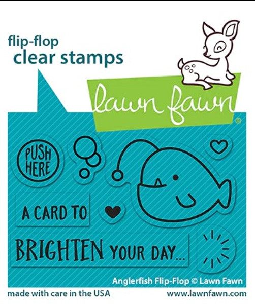 Lawn Fawn Clear Stamps 3"X2" - Anglerfish Flip Flop 8/Pkg (LF2010)