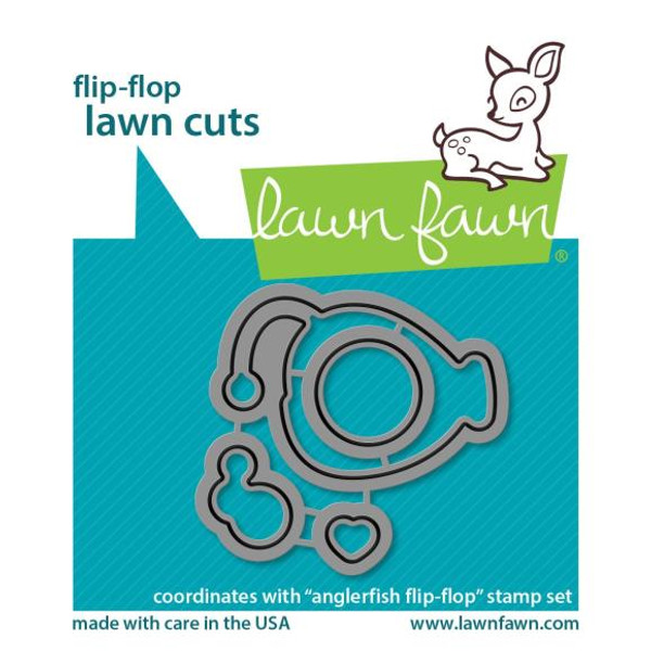 Lawn Cuts Custom Craft Die - Anglerfish Flip Flop 4/Pkg (LF2011)