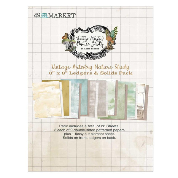 49 and Market - Vintage Artistry - Collection Pack 6"X8" - Nature Study - Ledgers & Solids (NS41695 )