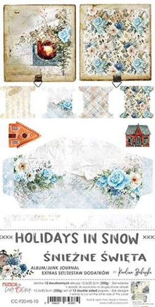 Craft O Clock - Junk Journal Set - Holidays In Snow (CC-F20-HS-10)